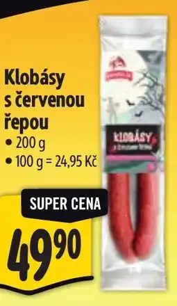 Albert Klobásy s červenou řepou nabídka