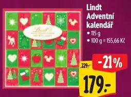 Albert Lindt Adventní kalendář nabídka