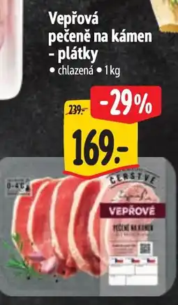 Albert Vepřová pečeně na kámen - plátky nabídka