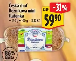 Albert Česká chuť Řezníkova mini tlačenka nabídka