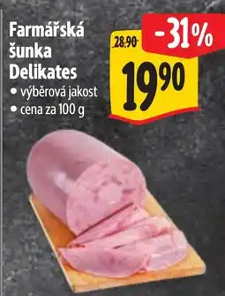 Albert Farmářská šunka Delikates nabídka