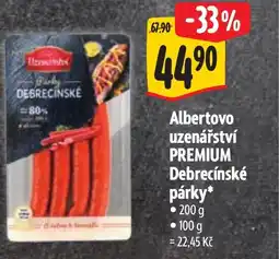 Albert Albertovo uzenářství PREMIUM Debrecínské párky nabídka