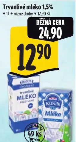 Albert Madeta Trvanlivé mléko 1,5% nabídka