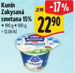 Albert Kunín Zakysaná smetana 15% nabídka