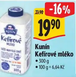 Albert Kunín Kefírové mléko nabídka