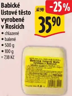 Albert Babické listové těsto vyrobené v Rosicích nabídka