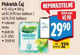 Albert Pickwick Čaj nabídka