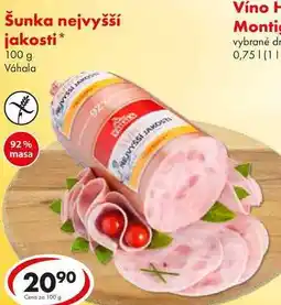 CBA Šunka nejvyšší jakosti, 100 g nabídka
