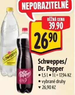 Albert Schweppes/ Dr. Pepper nabídka