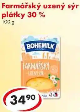 CBA Farmářský uzený sýr plátky 30%, 100 g nabídka