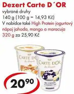 CBA Dezert Carte D'OR, 140 g nabídka