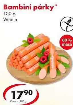 CBA Bambini párky, 100 g nabídka