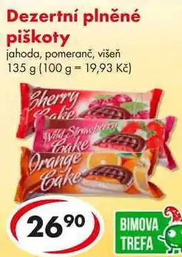 CBA Dezertní plněné piškoty, 135 g nabídka