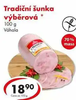 CBA Tradiční šunka výběrová, 100 g nabídka