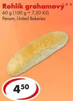 CBA Rohlík grahamový, 60 g nabídka