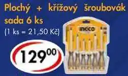 CBA Plochý + křížový šroubovák sada 6 ks nabídka