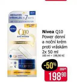 Teta Nivea Q10 Power denní a noční krém proti vráskám 2x 50 ml nabídka