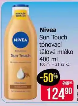 Teta Nivea Sun Touch tónovací tělové mléko 400 ml nabídka