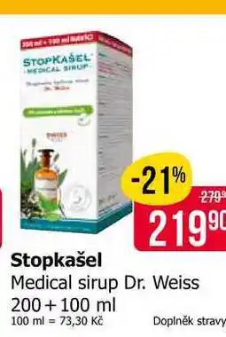 Teta Stopkašel Medical sirup Dr. Weiss 200+ 100 ml nabídka