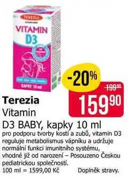 Teta Terezia Vitamin D3 BABY, kapky 10 ml nabídka