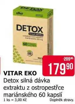 Teta VITAR EKO Detox silná dávka extraktu z ostropestřce mariánského 60 kapslí nabídka