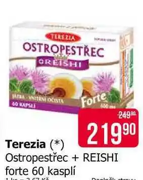 Teta Terezia Forte Ostropestřec + REISHI forte 60 kasplí nabídka