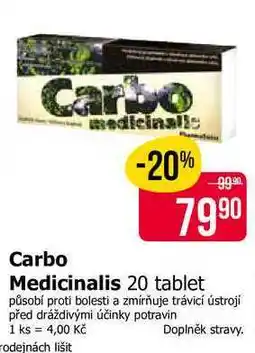 Teta Carbo Medicinalis 20 tablet nabídka