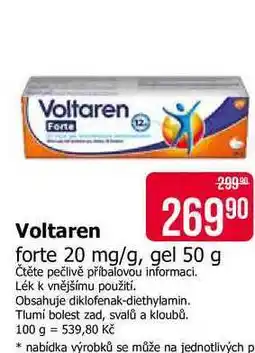 Teta Voltaren Forte 20 mg/g, gel 50 g nabídka