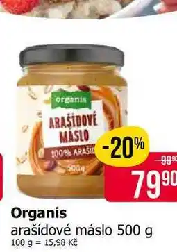 Teta Organis arašídové máslo 500 g nabídka