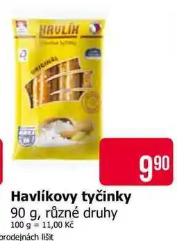 Teta Havlíkovy tyčinky 90 g, různé druhy nabídka
