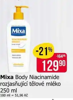 Teta Mixa Body Niacinamide rozjasňující tělové mléko 250 ml nabídka