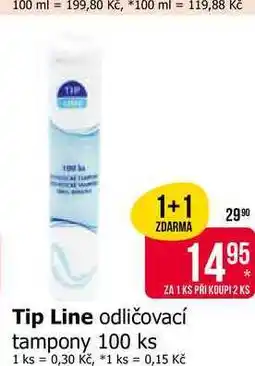 Teta Tip Line odličovací tampony 100 ks nabídka