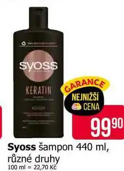 Teta Syoss šampon 440 ml, různé druhy nabídka