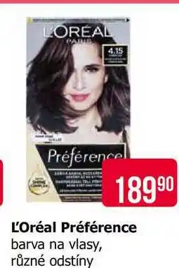 Teta L'Oréal Préférence barva na vlasy, různé odstíny nabídka