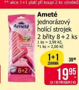 Teta Ameté jednorázový holící strojek 2 břity 8+2 ks nabídka