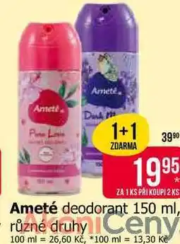 Teta Ameté deodorant 150 ml, různé druhy nabídka