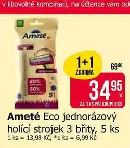 Teta Ameté Eco jednorázový holící strojek 3 břity, 5 ks nabídka