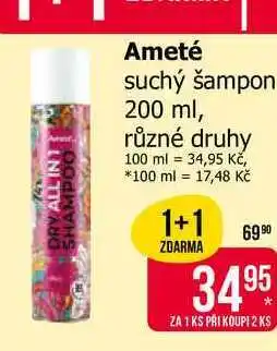 Teta Ameté suchý šampon 200 ml, různé druhy nabídka