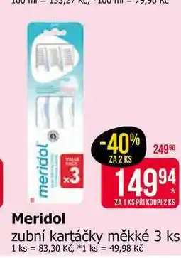 Teta Meridol zubní kartáčky měkké 3 ks nabídka