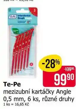 Teta Te-Pe mezizubní kartáčky Angle 0,5 mm, 6 ks, různé druhy nabídka