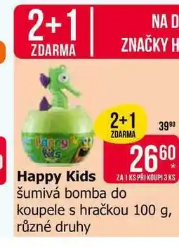 Teta Happy Kids šumivá bomba do koupele s hračkou 100 g, různé druhy nabídka