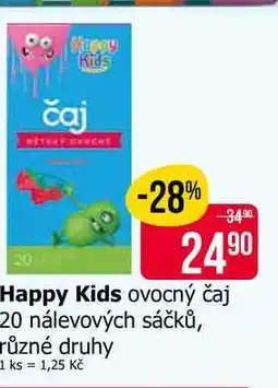 Teta Happy Kids ovocný čaj 20 nálevových sáčků, různé druhy nabídka