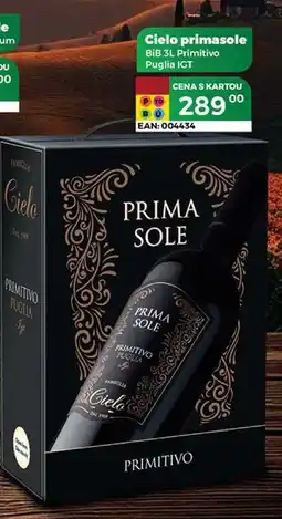 Tamda Foods Cielo primasole BIB 3L Primitivo Puglia IGT nabídka
