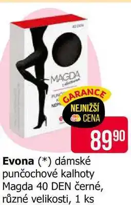 Teta Evona dámské punčochové kalhoty Magda 40 DEN černé, různé velikosti, 1 ks nabídka