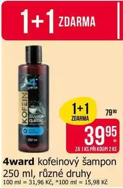 Teta 4ward kofeinový šampon 250 ml, různé druhy nabídka