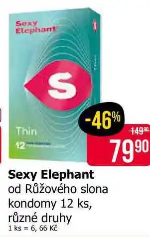Teta Sexy Elephant od Růžového slona kondomy 12 ks nabídka