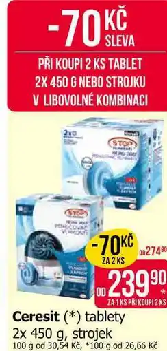 Teta Ceresit tablety 2x 450 g, strojek nabídka