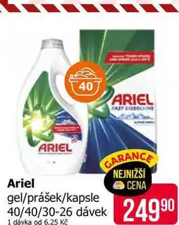 Teta ARIEL gel/prášek/kapsle 40/40/30-26 dávek nabídka