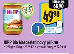 Albert HiPP Bio Masozeleninový příkrm nabídka