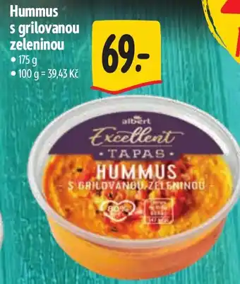 Albert Hummus s grilovanou zeleninou nabídka